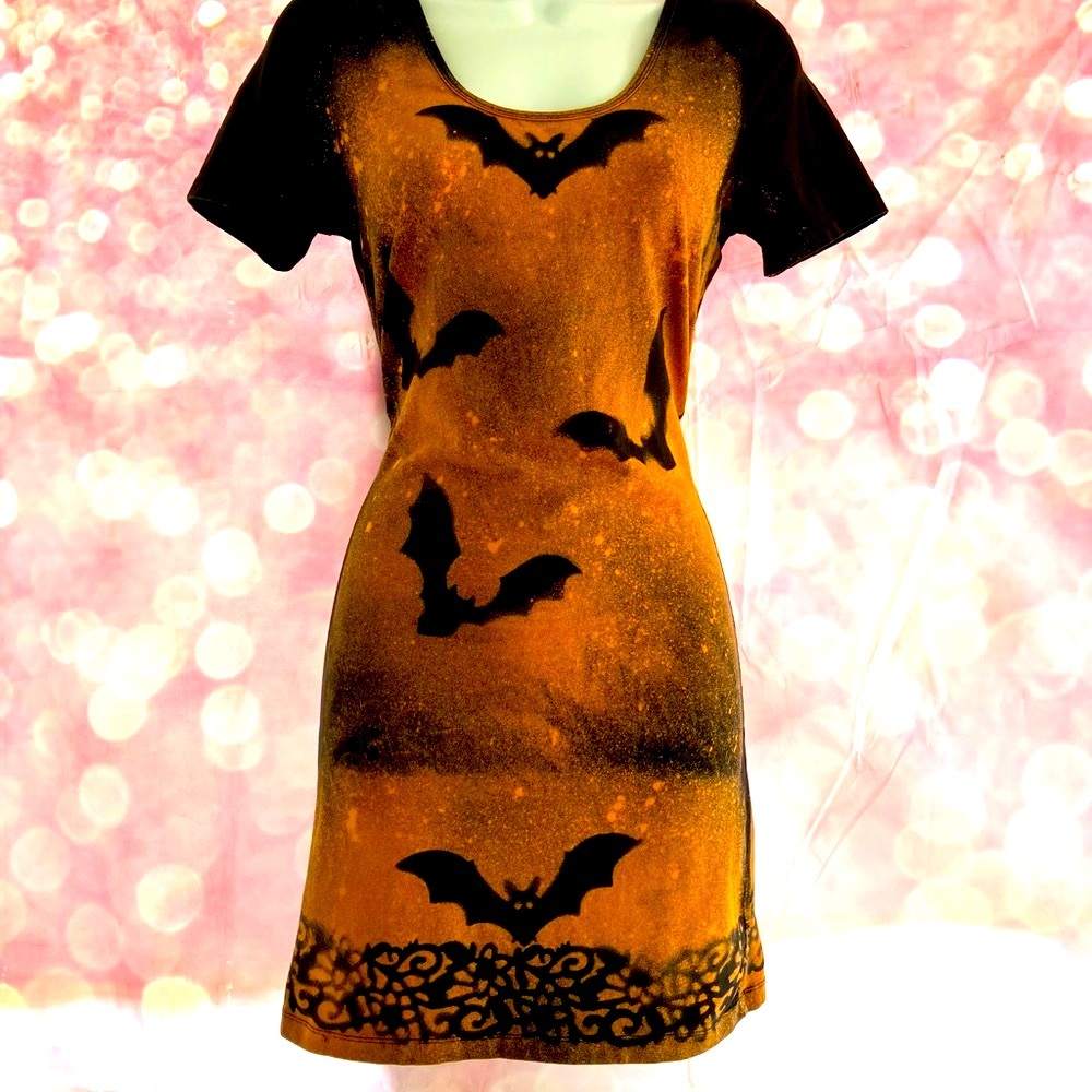 🦇Gothic Bats Halloween 🎃 Dress 💀